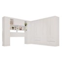 Ver imagem 2 de Guarda-roupa Casal Modulado Andorra 11 Portas 4 Gavetas Branco - Pnr Móveis