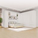 Ver imagem 1 de Guarda-roupa Casal Modulado Andorra 11 Portas 4 Gavetas Branco - Pnr Móveis