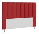 Ver imagem 1 de Cabeceira Estofada Libia 140CM Casal Courino Vermelho - D A DECOR
