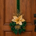 Ver imagem 4 de Escapulário Verde Natalino Flor Dourado Decoração Porta 2,5m