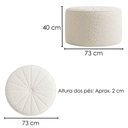 Ver imagem 3 de Puff Decorativo Eron 73x73 cm Pes Fixos Boucle Tce 1010 Moll