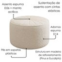 Ver imagem 5 de Puff Decorativo Eron 73x73 cm Pes Fixos Boucle Tce 1010 Moll