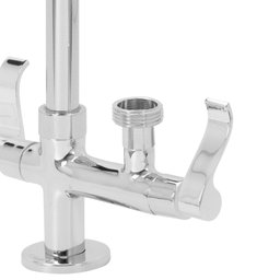 Torneira Flexivel de Mesa Samer Metais com Saida para Maquina Lavar Louça e Roupa Tubo Dois Jatos Cr - 2