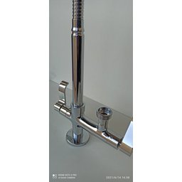Torneira Flexivel de Mesa Samer Metais com Saida para Maquina Lavar Louça e Roupa Tubo Dois Jatos Cr - 7