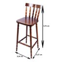 Ver imagem 2 de Banqueta de Madeira para Bar Alta - Imbuia