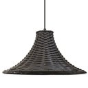 Ver imagem 5 de Kit 3 Pendente Junco Poptem Chapéu Gourmet tabaco luminária lustre 36cm sala