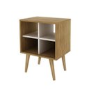 Ver imagem 4 de Estante para Livros com 4 Prateleiras e 4 Nichos: Natural com Off White