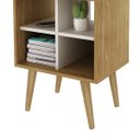 Ver imagem 5 de Estante para Livros com 4 Prateleiras e 4 Nichos: Natural com Off White