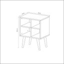Ver imagem 2 de Estante para Livros com 4 Prateleiras e 4 Nichos: Natural com Off White