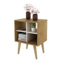Ver imagem 3 de Estante para Livros com 4 Prateleiras e 4 Nichos: Natural com Off White