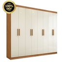 Ver imagem 2 de Guarda-Roupa Casal em MDF 8 Portas e 4 Gavetas Slim