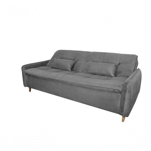 Sofá Cama Casal Reclinável Donna - Cinza Light