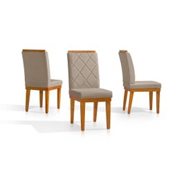 Conjunto Sala de Jantar Mesa Bela Tampo Vidro/MDF com 6 Cadeiras - 2