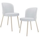 Ver imagem 1 de Kit 02 Cadeiras para Sala de Jantar Cozinha Estofada Gavi Arena L02 Linho Cinza - Lyam Decor