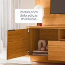 Ver imagem 6 de Home Theater Rack Nilo para Tv 75" com Rodízios - Cinamomo Madetec