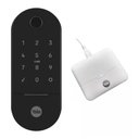 Ver imagem 1 de Combo Fechadura Yale Lia Digital Embutir Preta Fosca