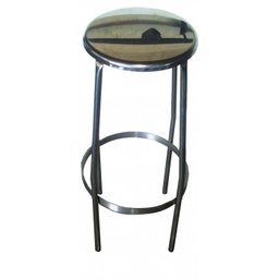 Banquinho em aço inox Therj BI com 50Cm de altura - 2