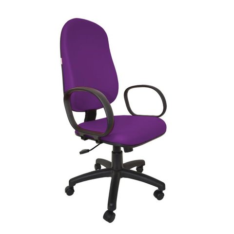 Poltrona Presidente Atom - Couro Sintetico Corano - Roxo