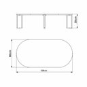 Ver imagem 3 de Mesa de Centro Orgânica Chanfrada Pé Madeira Complementos