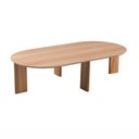Ver imagem 2 de Mesa de Centro Orgânica Chanfrada Pé Madeira Complementos