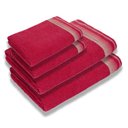 Ver imagem 1 de Jogo com 4 Toalhas Luxury Soft Beka 360 G-m² 2 Banho + 2 Rosto Luxo Cereja