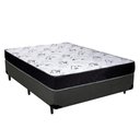 Ver imagem 1 de Cama Box Casal + Colchão Espuma D33 com EPS Acolchões Suede 70x138x188:Cinza