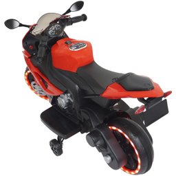 Mini Moto Elétrica Triciclo Criança Infantil Bateria 6V Luz Som Brinqway Bw-127 Vermelho Bivolt - 3