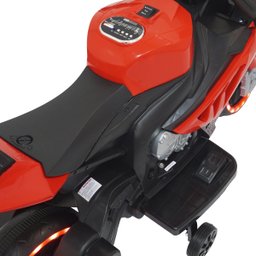 Mini Moto Elétrica Triciclo Criança Infantil Bateria 6V Luz Som Brinqway Bw-127 Vermelho Bivolt - 6