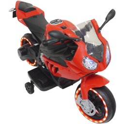 Mini Moto Elétrica Triciclo Criança Infantil Bateria 6V Luz Som Brinqway Bw-127 Vermelho Bivolt - 2