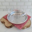 Ver imagem 2 de Prato Para Pudim Em Aço Inox Com Tampa De Acrílico Transparente 25cm Suporte Porta Bolo