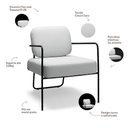 Ver imagem 4 de Kit 2 Poltronas Katy Base em Ferro Movellu Home