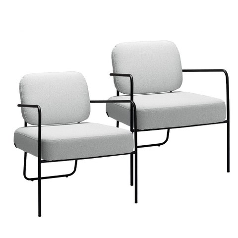 Kit 2 Poltronas Katy Base em Ferro Movellu Home