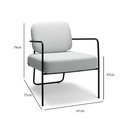 Ver imagem 3 de Kit 2 Poltronas Katy Base em Ferro Movellu Home