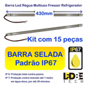 Ver imagem 2 de Kit 15 Peças Barra Led Régua Multiuso Freezer 7w Ip67 430mm:220v/branco Quente