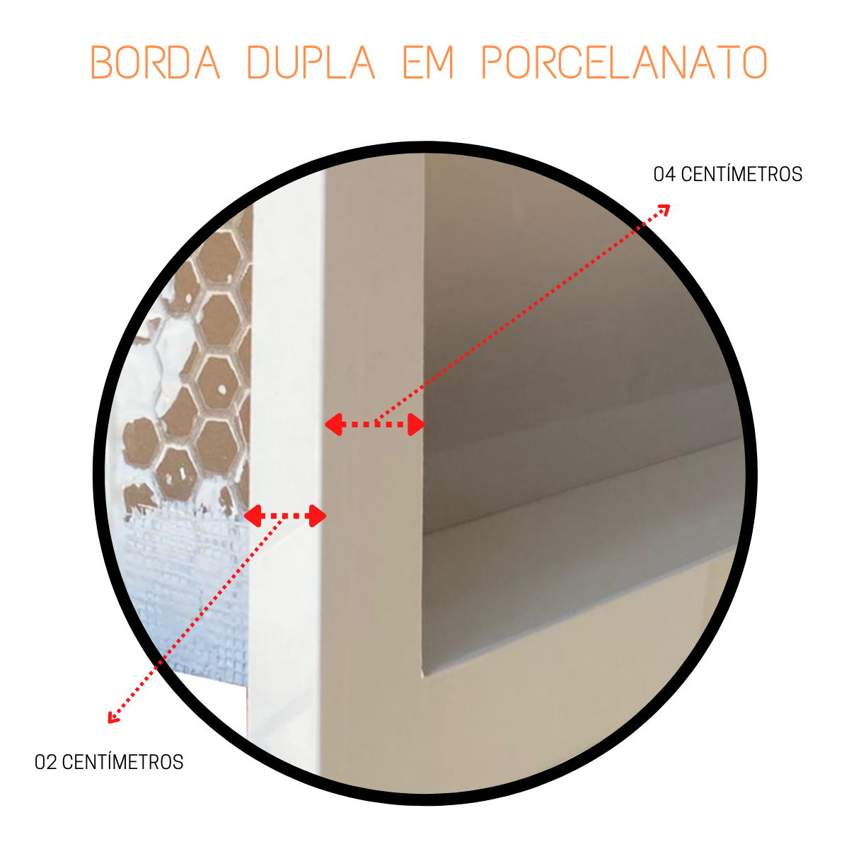 Nicho de Porcelanato com Borda Dupla Branco Polido 60x32cm - 7