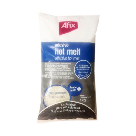 Cola Hot Melt Transparente Baixa Temperatura Afix 1814 para Coladeiras de Bordas 01 Kg Artecola