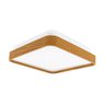 Lustre Plafon Led Timber 12w 28x28 Céu Estrelado Amadeirado Branco Quente 3000k Bivolt - 5