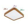 Lustre Plafon Led Timber 12w 28x28 Céu Estrelado Amadeirado Branco Quente 3000k Bivolt - 8