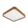Lustre Plafon Led Timber 12w 28x28 Céu Estrelado Amadeirado Branco Quente 3000k Bivolt - 4