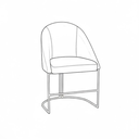 Ver imagem 5 de Cadeira Poltrona Estofada Decorativa Lua Premium Rose