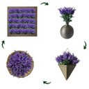 Ver imagem 5 de Kit 15 Lavanda Artificial Lilás Realista para Decoração de Interiores e Eventos