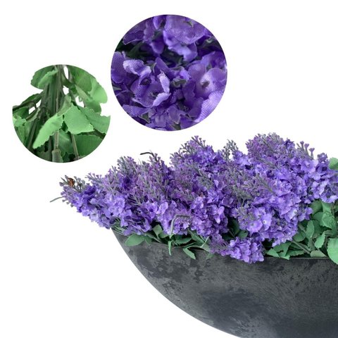 Kit 15 Lavanda Artificial Lilás Realista para Decoração de Interiores e Eventos