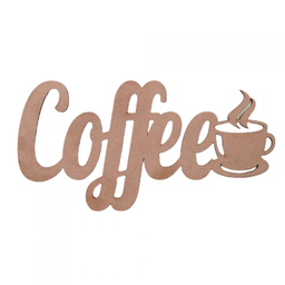 Plaquinha Decorativa Coffe Em Mdf Natural - 1
