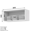 Ver imagem 3 de Aéreo 01 Porta Basculante 800mm Americana Branco Hp - Henn