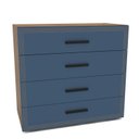 Ver imagem 4 de Cômoda Organizadora 90cm com 4 Gavetas 240832 Linha Valência Politorno
