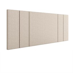 Cabeceira Luana 1,40 Estofada Painel Suspenso Decoração Quarto Casal Solteiro Modulada - Bege - 1