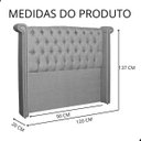 Ver imagem 7 de Kit Cabeceira e Calçadeira Box Sienna 90 Cm Solteiro Linho