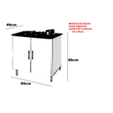 Ver imagem 4 de Balcao Para Cooktop De 4 Bocas 02 Portas Branco Marmorizado PASSE BEM