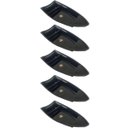 Ver imagem 1 de Conjunto 5 Barcas para Sushi Comida Japonesa Oriental Pretos Uno Coza Plástico 27,5x13cm
