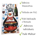 Ver imagem 3 de Mega Adesivo 3d Decorativo Pinguim Master Chefe Holográfico:chefe Vinho